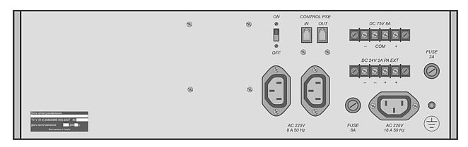 Рис.2. Задняя панель блока БРЖ02-24/7, БРЖ02-24/12