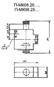 Размеры П-МК08.20..., П-МК08.25...