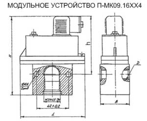 Размеры устройства П-МК09.16ХХ4